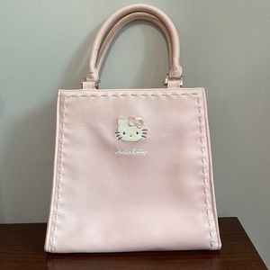 Hello Kitty Sanrio light pink faux leather mini tote bag purse